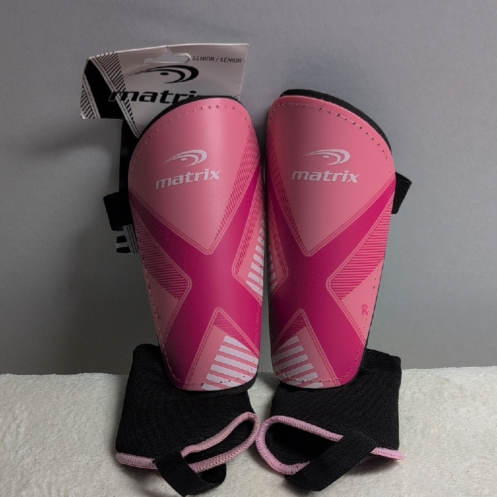 🌈5/$20🌈Bundle!😍Matrix Pink Senior Shin Guard Soccer Size L
